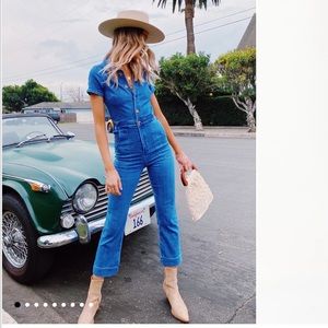 Show Me Your Mumu Emery Jumpsuit in French Blue Size:Small